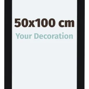 Bilderrahmen 50x100 cm - Schwarz Hochglanz - MDF - Como
