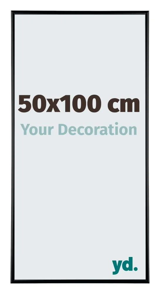Bilderrahmen 50x100 cm - Schwarz Matt - Aluminium - Kent
