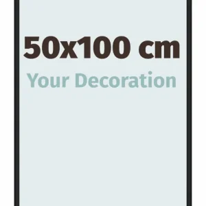 Bilderrahmen 50x100 cm - Schwarz Matt - Aluminium - New York - Aluminium - New York