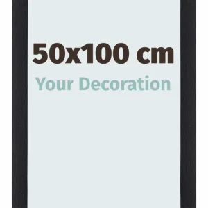Bilderrahmen 50x100 cm - Schwarz Matt - MDF - Mura