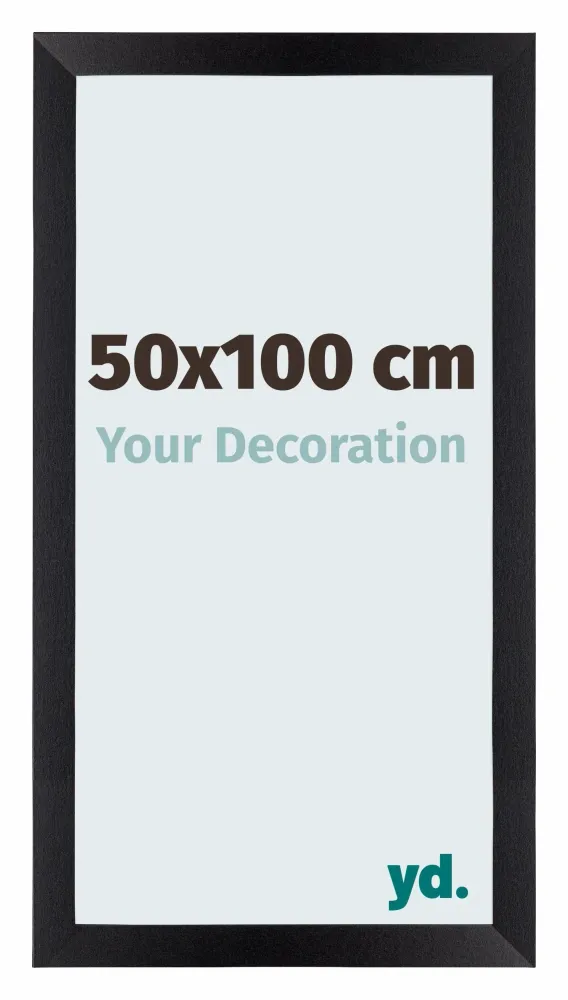 Bilderrahmen 50x100 cm - Schwarz Matt - MDF - Mura
