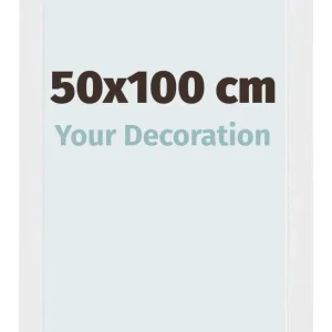 Bilderrahmen 50x100 cm - Weiss Hochglanz - MDF - Mura