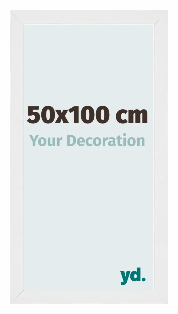 Bilderrahmen 50x100 cm - Weiss Hochglanz - MDF - Mura