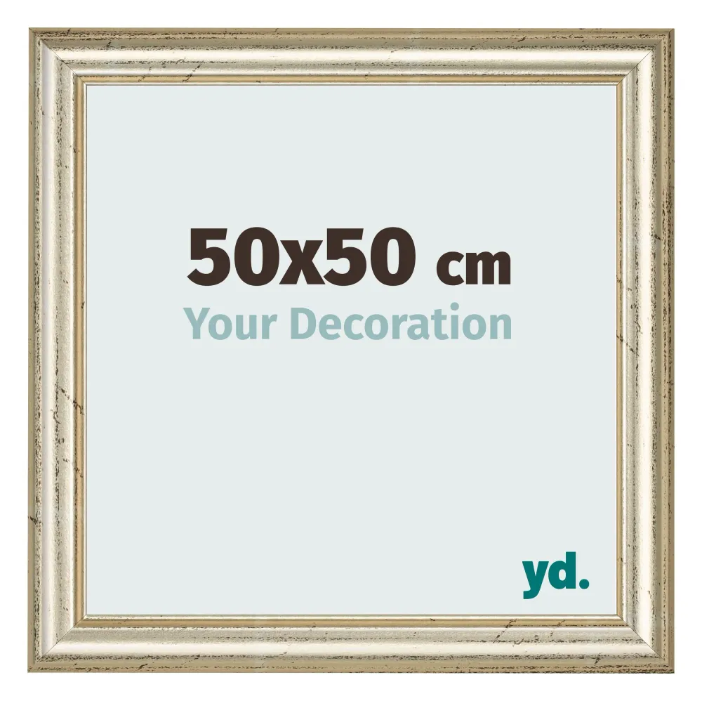 Bilderrahmen 50x50 cm - Metallglanz - MDF - Lazio