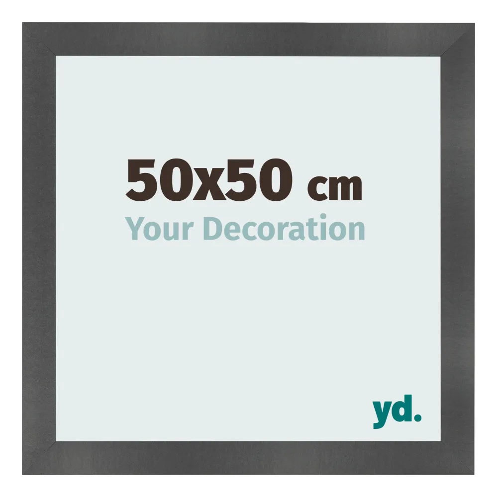 Bilderrahmen 50x50 cm - Schwarz Matt - MDF - Pisa