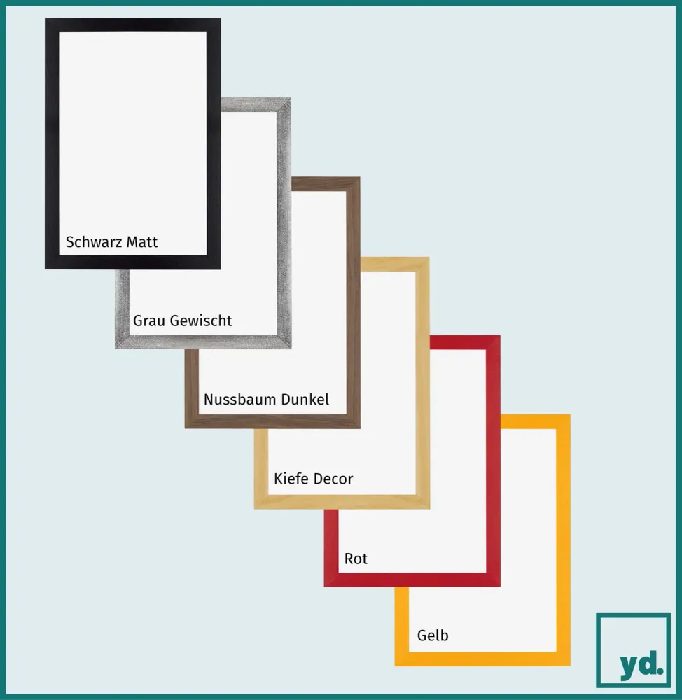 Bilderrahmen 50x60 cm - Silber Matt - MDF - Mura