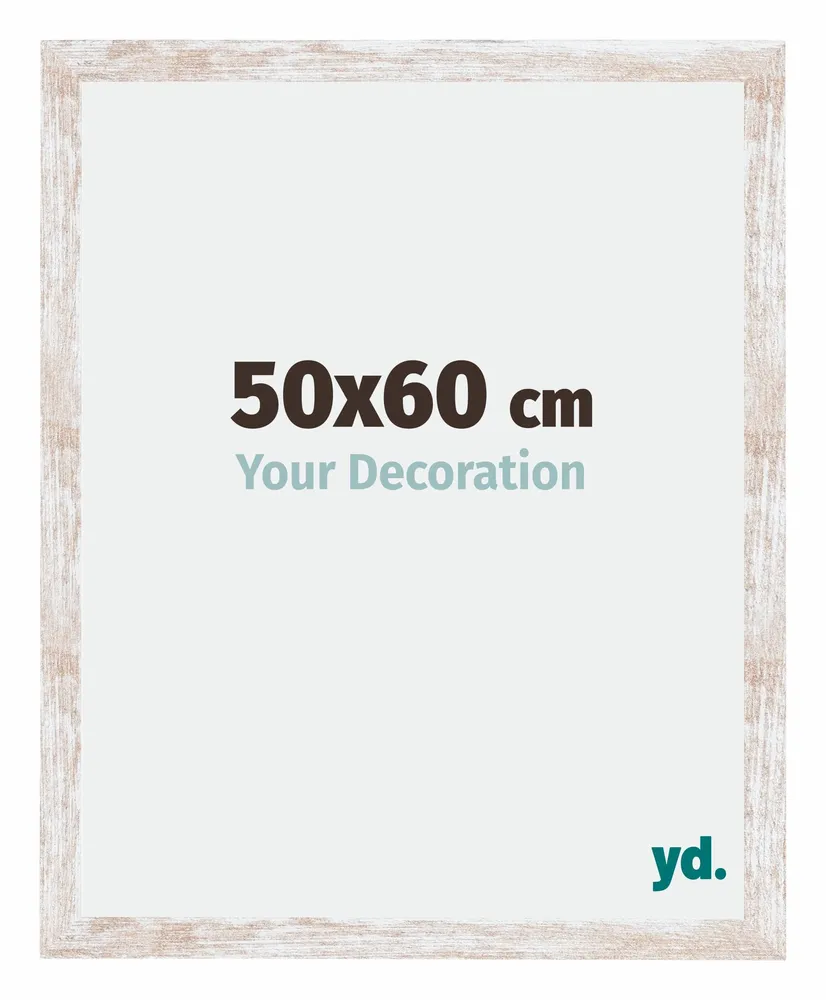 Bilderrahmen 50x60 cm - White Wash - MDF - Catania