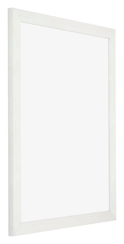 Bilderrahmen 50x65 cm - Weiss Gemasert - MDF - Mura