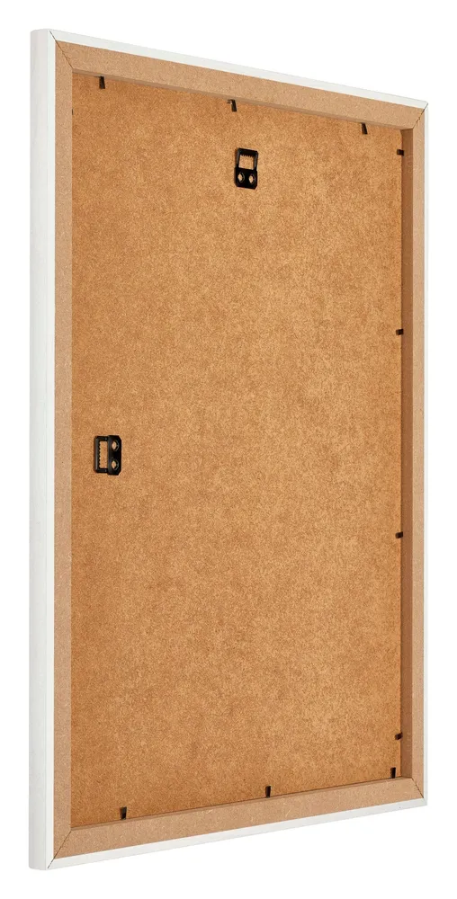 Bilderrahmen 50x65 cm - Weiss Gemasert - MDF - Mura