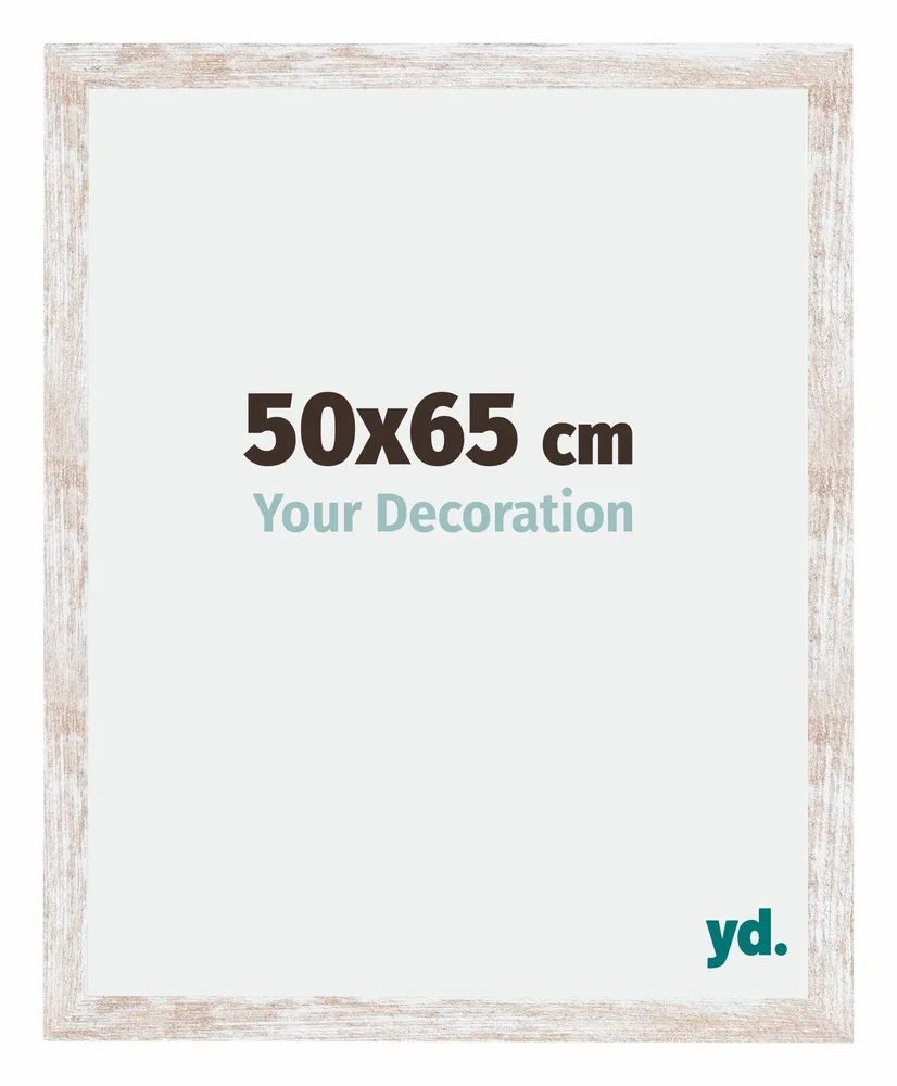 Bilderrahmen 50x65 cm - White Wash - MDF - Catania