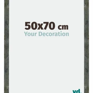 Bilderrahmen 50x70 cm - Blau Gold Meliert - MDF - Mura