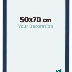 Bilderrahmen 50x70 cm - Dunkelblau Gewischt - MDF - Como