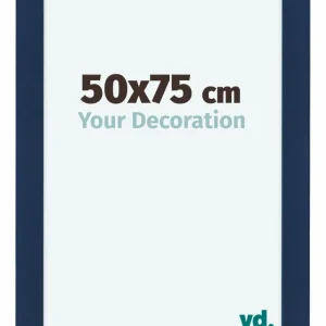 Bilderrahmen 50x75 cm - Dunkelblau Gewischt - MDF - Como
