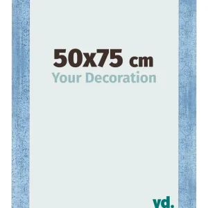 Bilderrahmen 50x75 cm - Hellblau Gewischt - MDF - Pisa