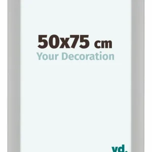 Bilderrahmen 50x75 cm - Weiß Gemasert - MDF - Como