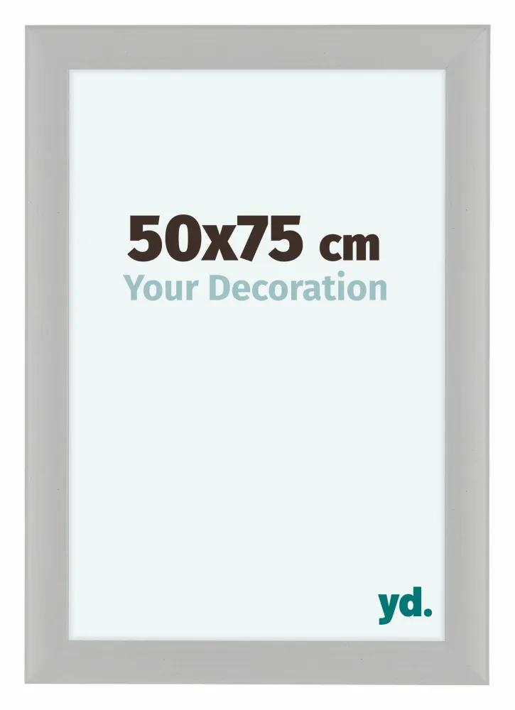 Bilderrahmen 50x75 cm - Weiß Gemasert - MDF - Como