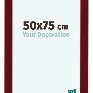 Bilderrahmen 50x75 cm - Weinrot Gewischt - MDF - Como