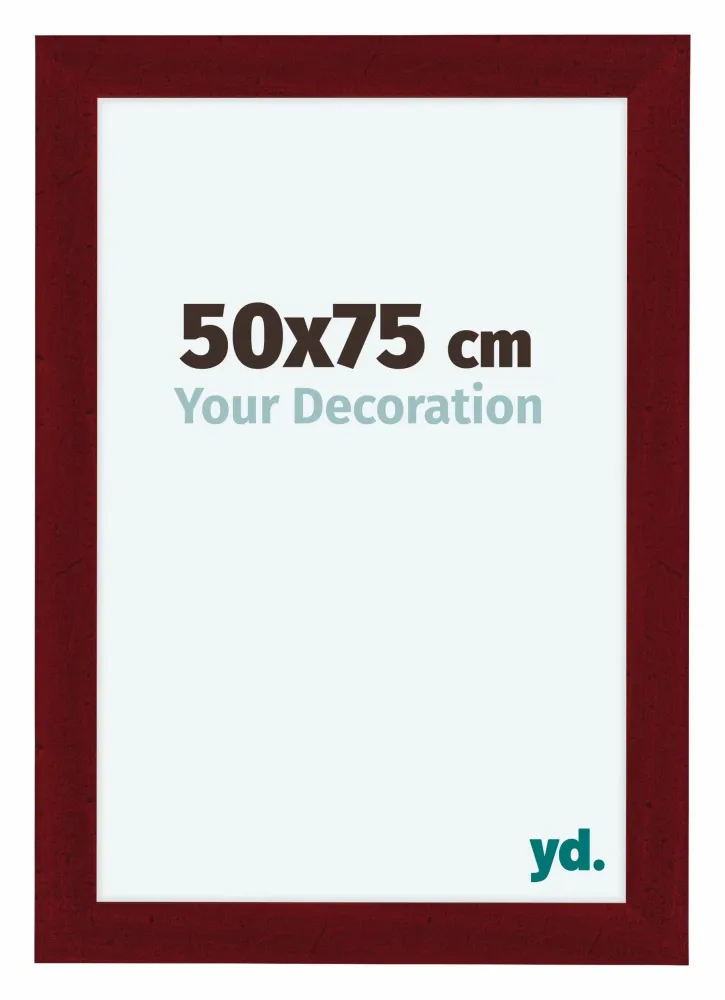 Bilderrahmen 50x75 cm - Weinrot Gewischt - MDF - Como
