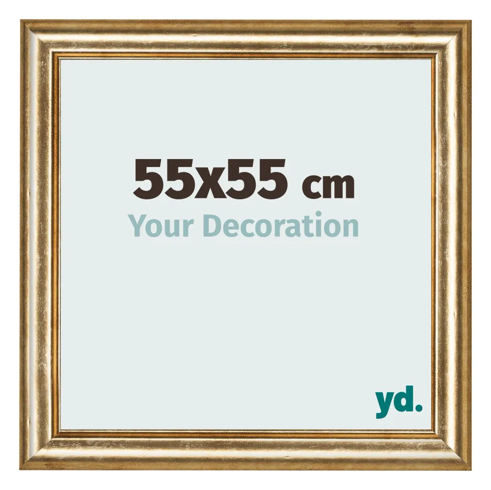 Bilderrahmen 55x55 cm - Gold Antik - MDF - Lazio
