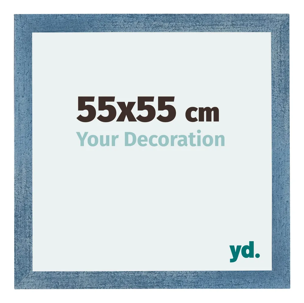 Bilderrahmen 55x55 cm - Hellblau Gewischt - MDF - Mura