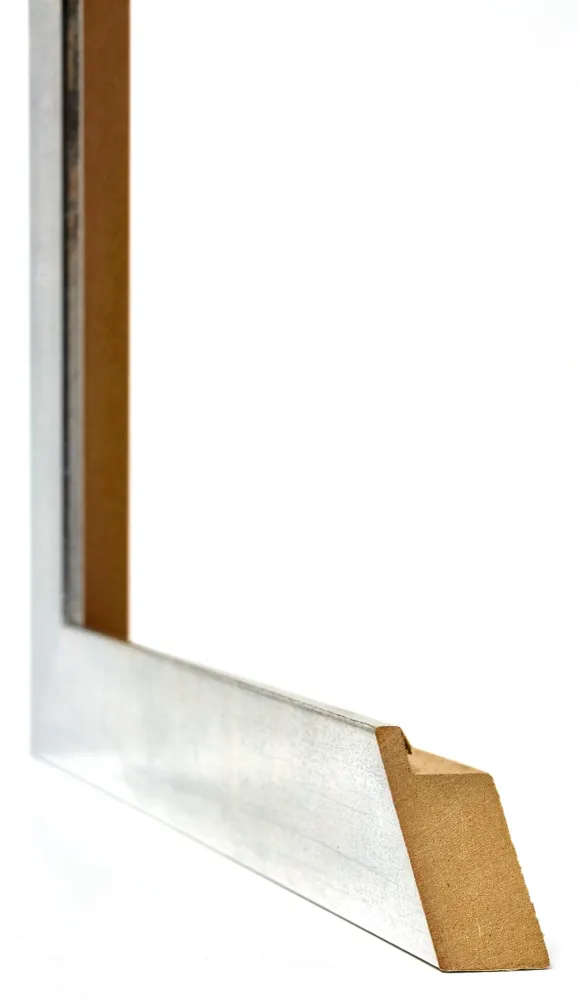 Bilderrahmen 55x65 cm - Silberglanz Vintage - MDF - Mura