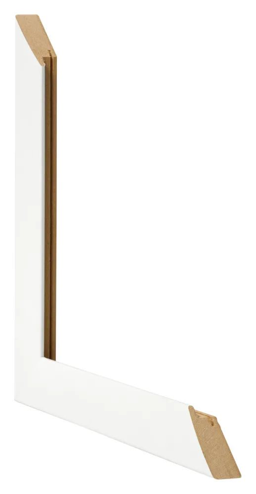 Bilderrahmen 55x65 cm - Weiß Gemasert - MDF - Pisa