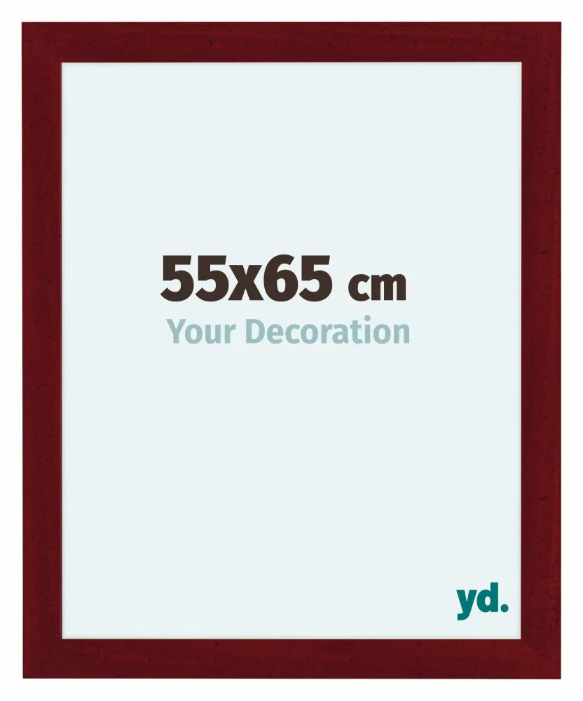 Bilderrahmen 55x65 cm - Weinrot Gewischt - MDF - Como