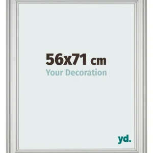 Bilderrahmen 56x71 cm - Silber Matt - MDF - Lazio