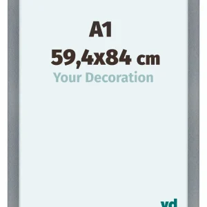 Bilderrahmen A1 - 59,4x84 cm - Aluminium - Gebürstet - MDF - Como