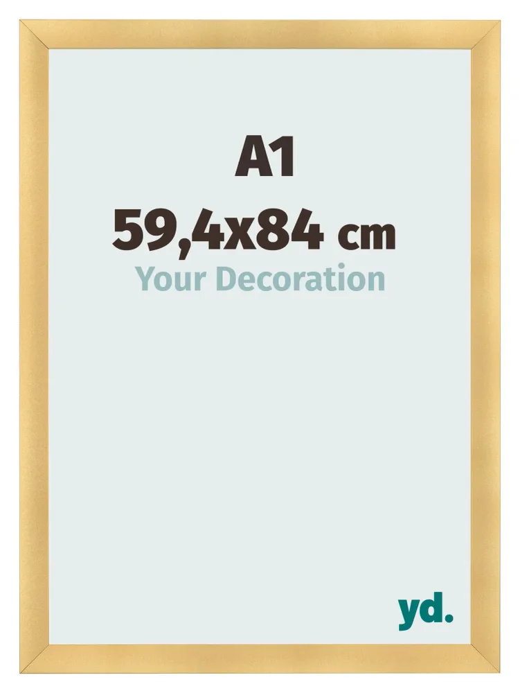 Bilderrahmen A1 - 59,4x84 cm - Gold Matt - MDF - Pisa