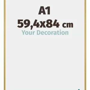 Bilderrahmen A1 - 59,4x84 cm - Goldglanz - Aluminium - New York
