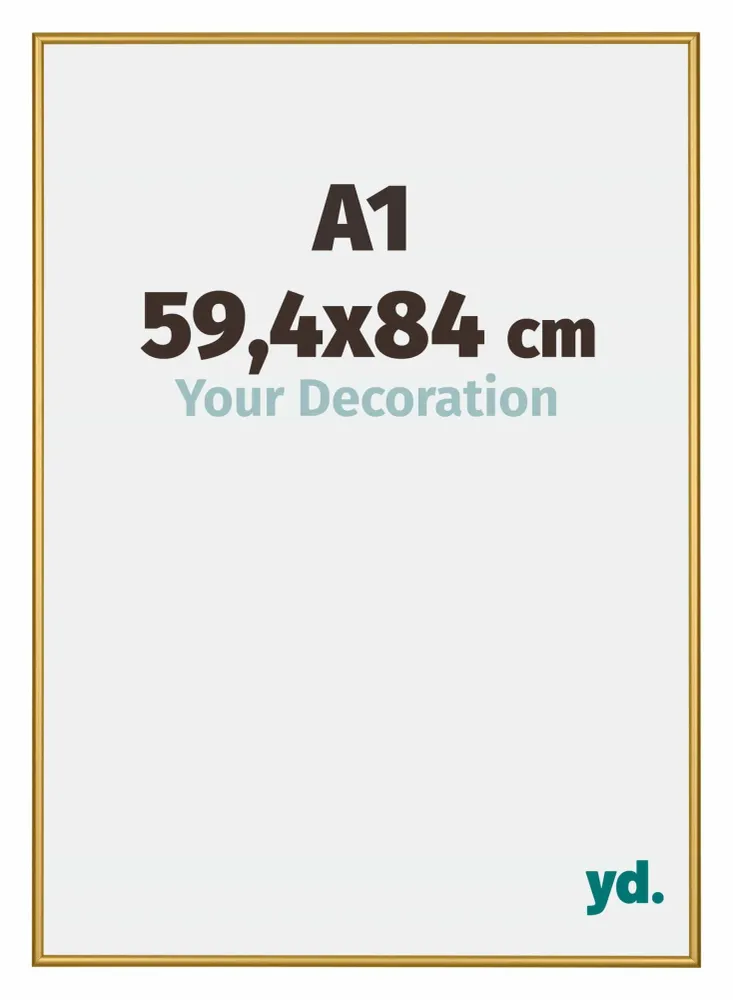 Bilderrahmen A1 - 59,4x84 cm - Goldglanz - Aluminium - New York