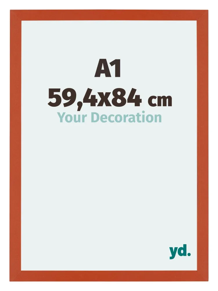 Bilderrahmen A1 - 59,4x84 cm - Orange - MDF - Mura
