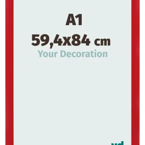 Bilderrahmen A1 - 59,4x84 cm - Rot - MDF - Pisa