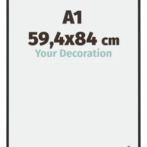 Bilderrahmen A1 - 59,4x84 cm - Schwarz Matt - Aluminium - New York - Aluminium - New York