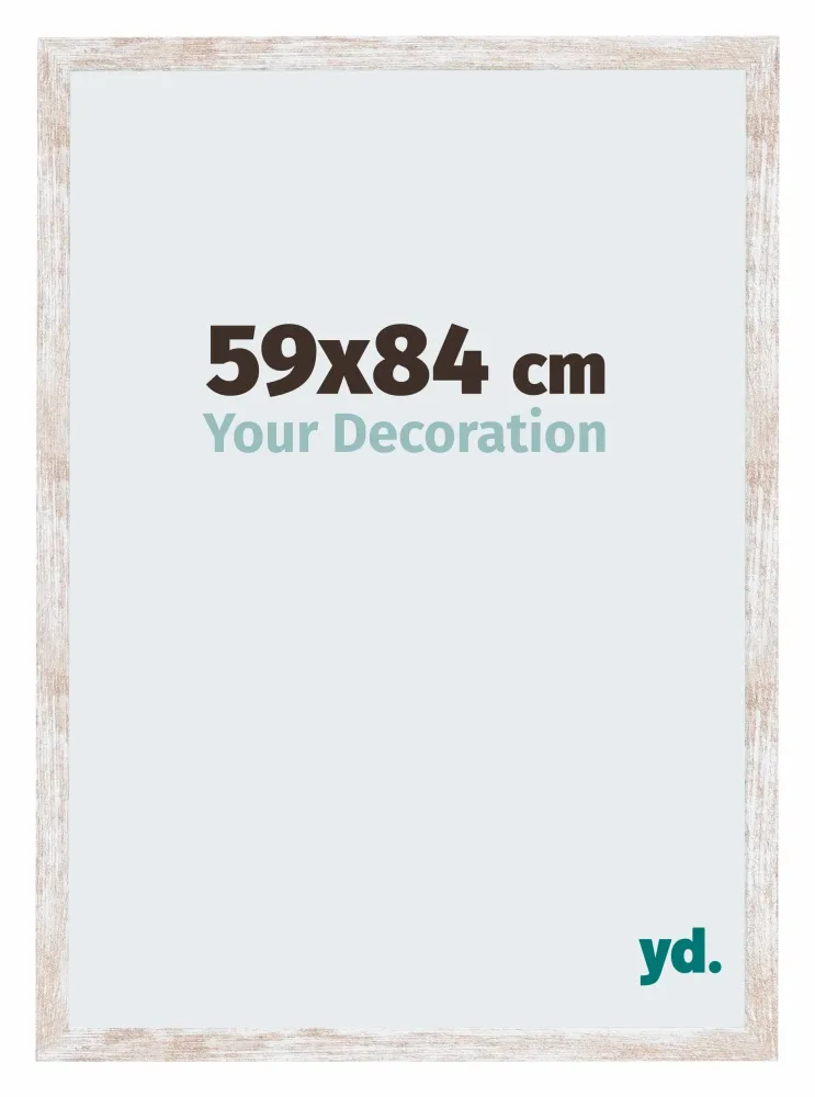 Bilderrahmen 59x84 cm - White Wash - MDF - Catania