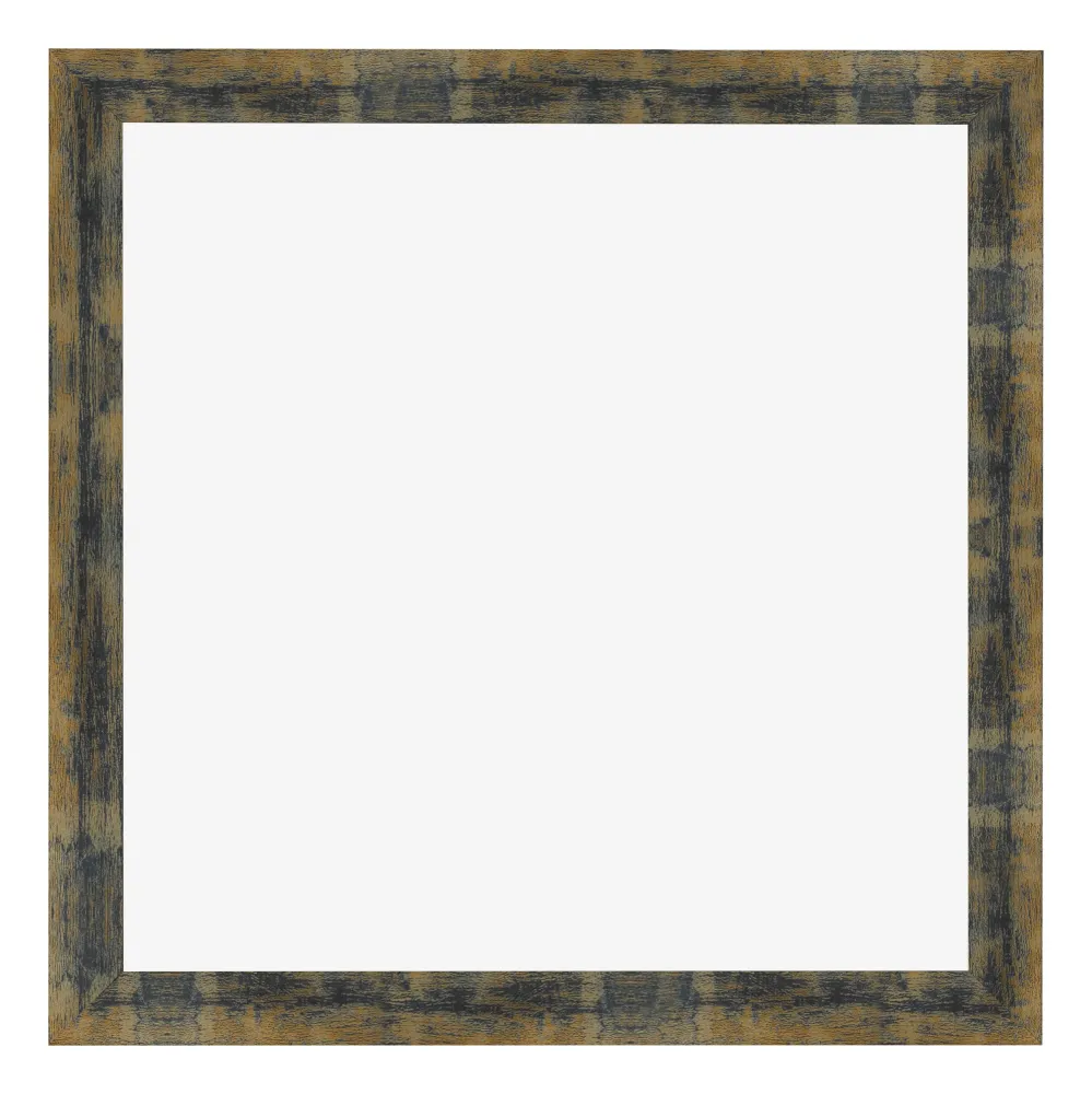 Bilderrahmen 60x60 cm - Blau Gold Meliert - MDF - Pisa