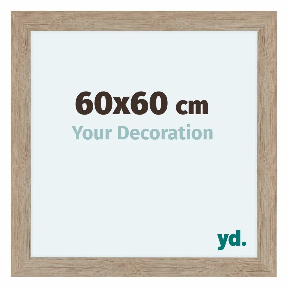 Bilderrahmen 60x60 cm - Eiche Hell - MDF - Como