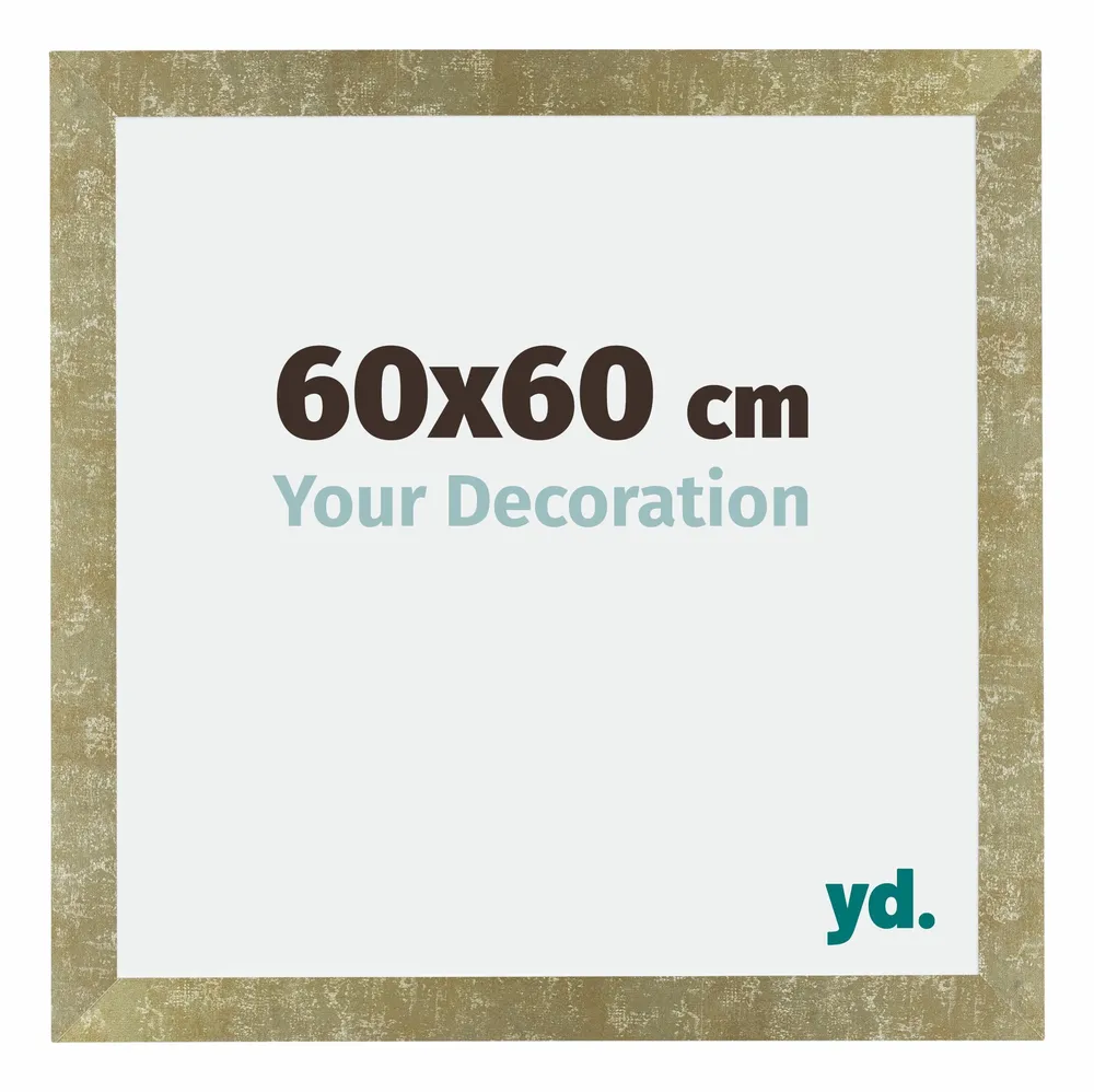 Bilderrahmen 60x60 cm - Gold Antik - MDF - Mura
