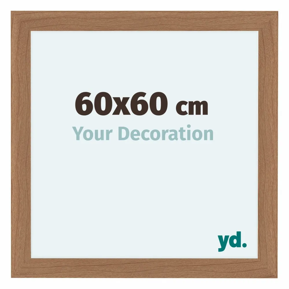 Bilderrahmen 60x60 cm - Nussbaum Hell - MDF - Como