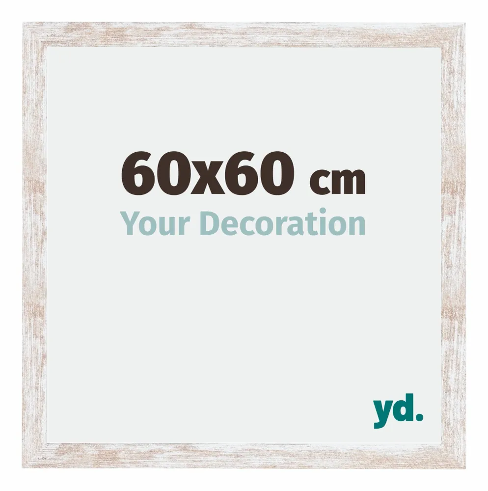 Bilderrahmen 60x60 cm - White Wash - MDF - Catania