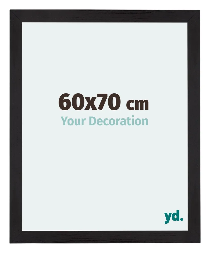 Bilderrahmen 60x70 cm - Schwarz Gemasert - MDF - Mura