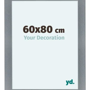 Bilderrahmen 60x80 cm - Aluminium - Gebürstet - MDF - Como