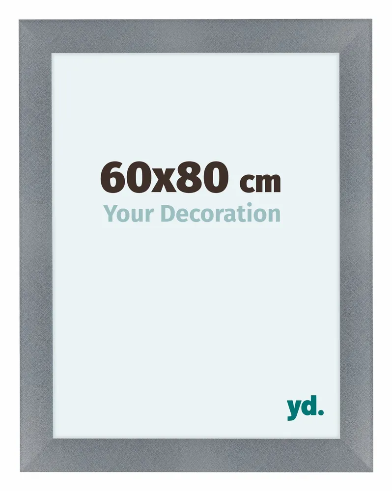 Bilderrahmen 60x80 cm - Aluminium - Gebürstet - MDF - Como
