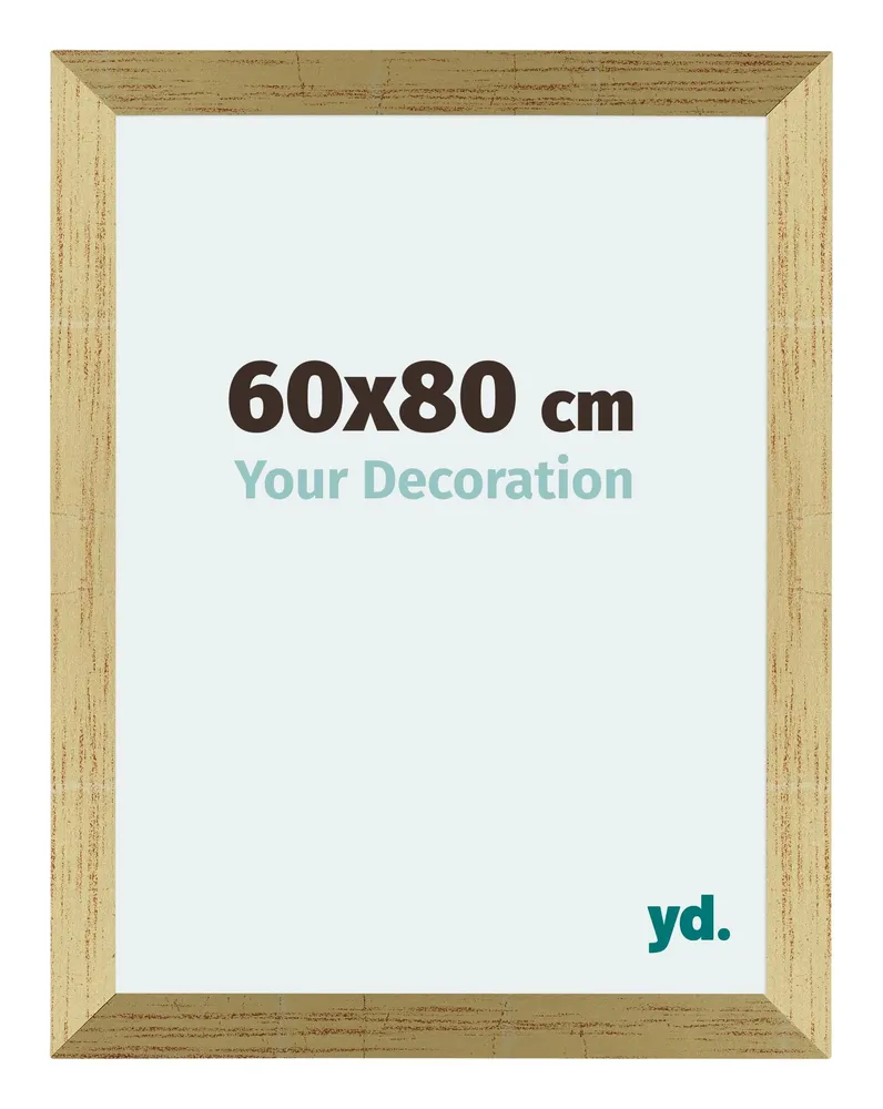 Bilderrahmen 60x80 cm - Goldglanz - MDF - Mura