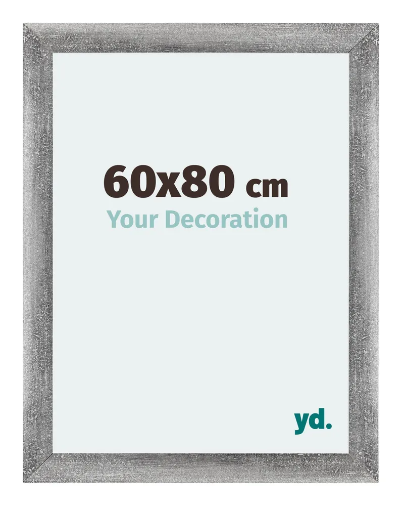 Bilderrahmen 60x80 cm - Grau Gewischt - MDF - Mura