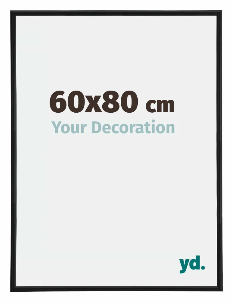 Bilderrahmen 60x80 cm - Schwarz Matt - Kunststoff - Annecy