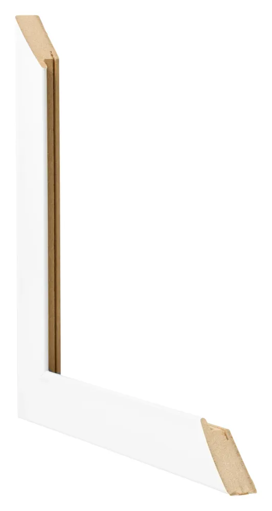 Bilderrahmen 60x80 cm - Weiß Hochglanz - MDF - Pisa