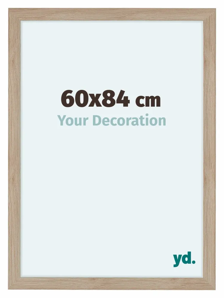 Bilderrahmen 60x84 cm - Eiche Hell - MDF - Como