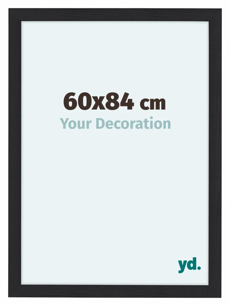 Bilderrahmen 60x84 cm - Schwarz Gemasert - MDF - Como
